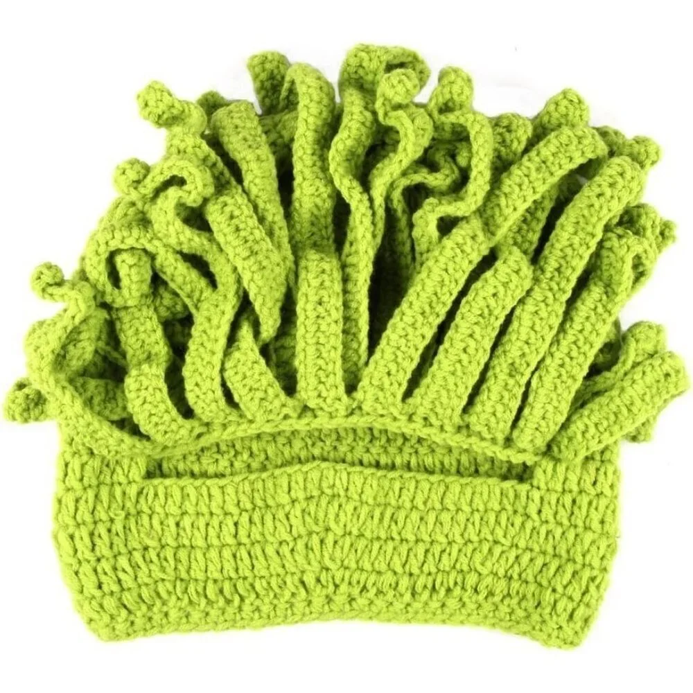 Men Green Bearded Beanie Octopus Pirate Vagabond Hat